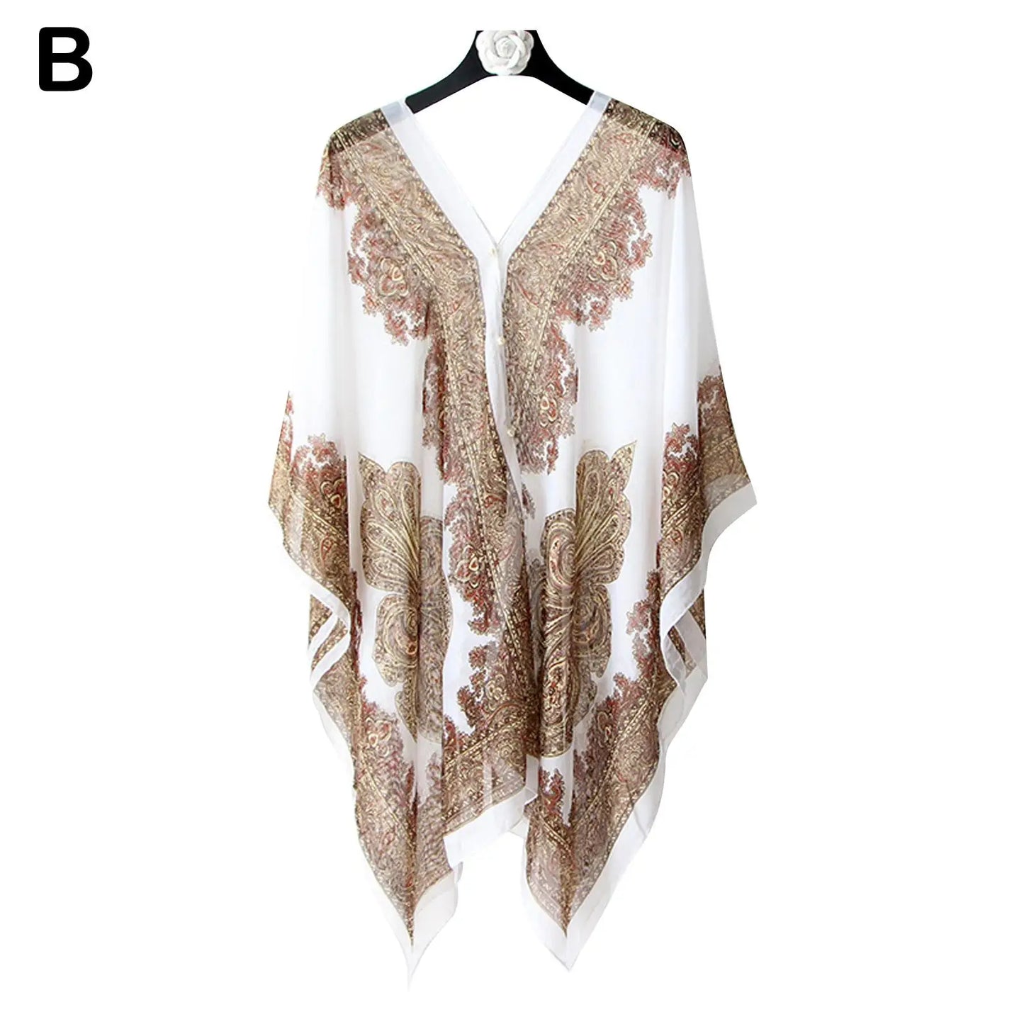 Ondela-Chiffon Beach Cover Up Kaftan Tunic Dress