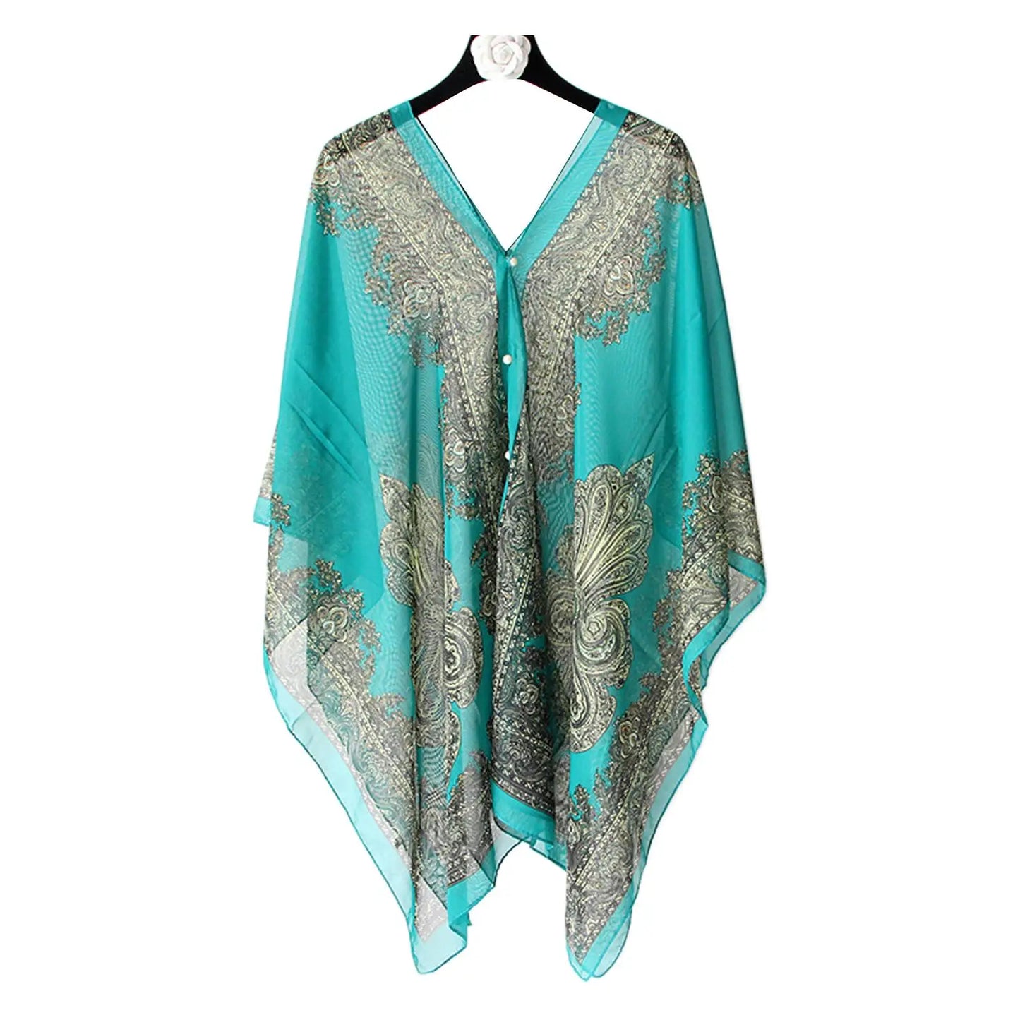 Ondela-Chiffon Beach Cover Up Kaftan Tunic Dress