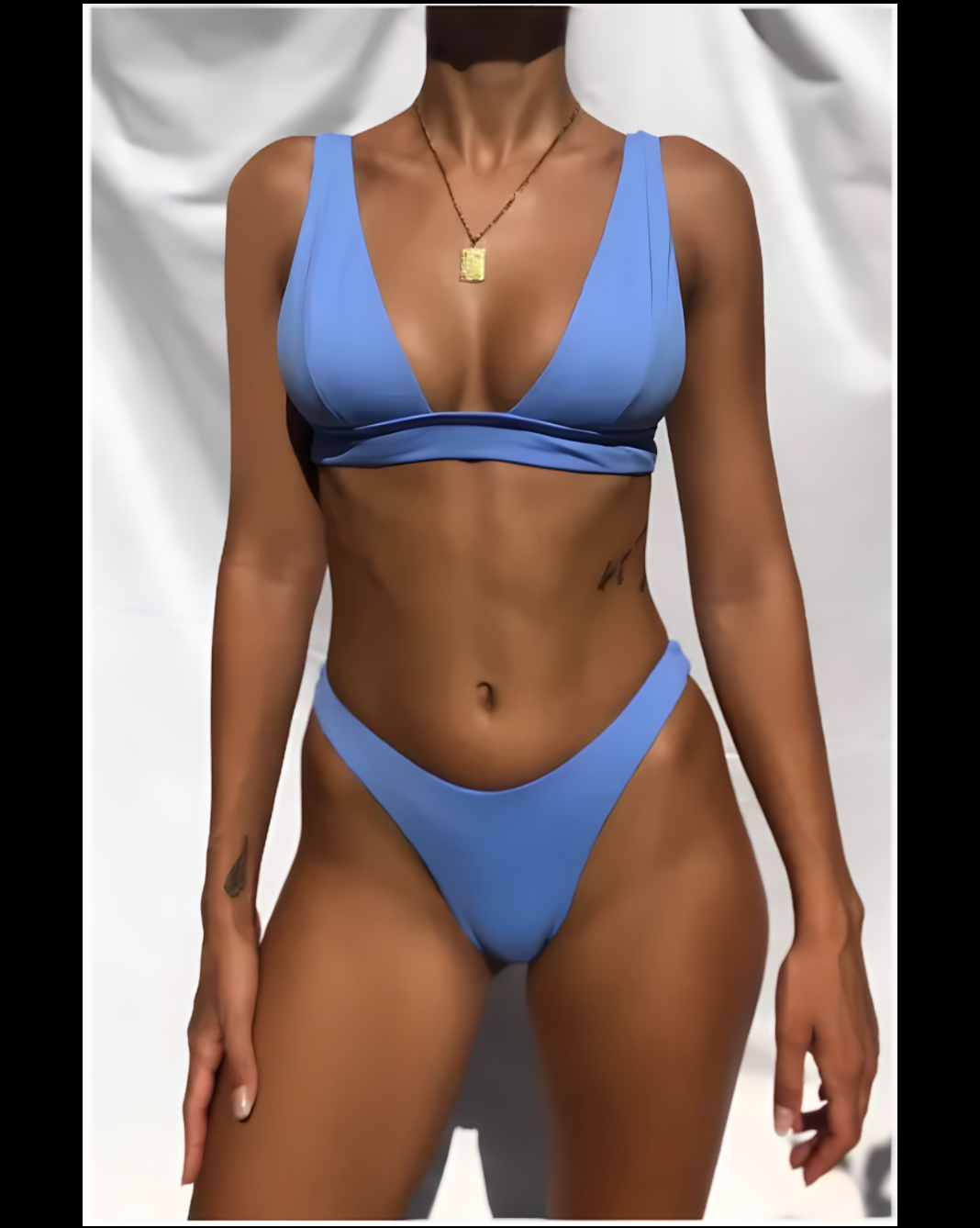 Ondela-Multicolor Fluorescent Bikini Set