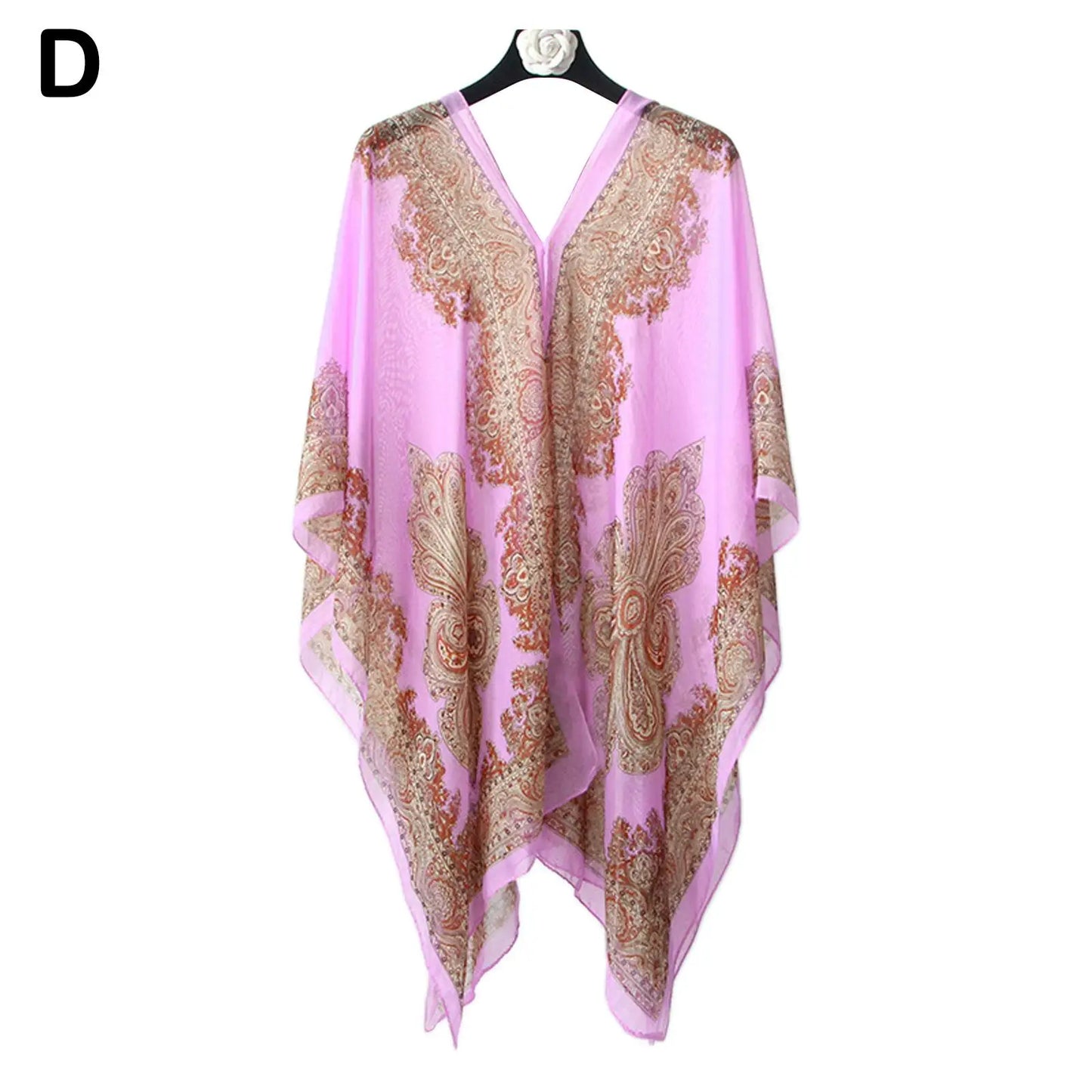 Ondela-Chiffon Beach Cover Up Kaftan Tunic Dress