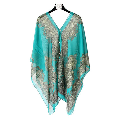 Ondela-Chiffon Beach Cover Up Kaftan Tunic Dress