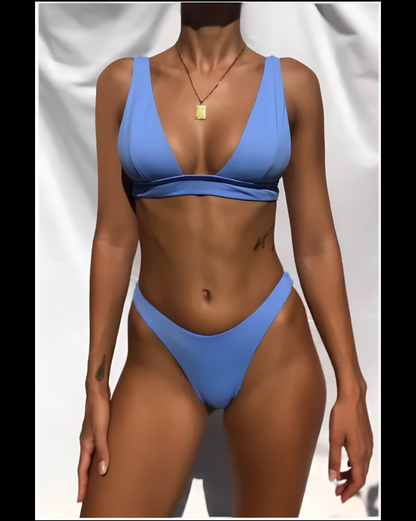 Ondela-Multicolor Fluorescent Bikini Set